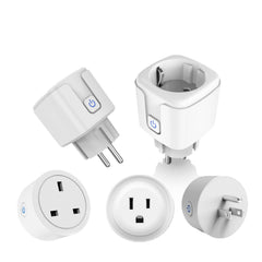 SwitnexTuya WiFi+Bluetooth Smart Plug, European/British/American/Japanese Standard, Works with App Remote Control