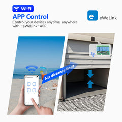 SWITNEX 4 Channels WiFi Smart Switch, DC 5V 12V 24V 36V Passive Output Relay Module Ewelink APP WiFi Control Compatible with Alexa/Google Home, Inching/Self-Locking Switch