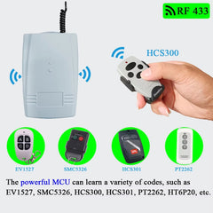 SWITNEX Tuya WiFi RF 433MHz Smart Garage Sliding Door Gate Opener Controller Wireless DC AC 12V 24V Switch,Rolling Code Support