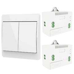 SWITNEX Wireless Kinetic Light Switch Radio Frequency Safety Switch and 1000W Relay Receiver Controller with Fuse, No Battery Self-generating Switch