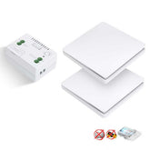 SWITNEX Kinetic Wireless Switch Kit, Self Powered Wireless Switches for Light,IP66 Waterproof No Wiring Wireless Remote RF Wall switch Lighting Fixtures Battery Free(W2V1)