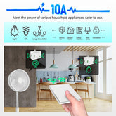 SWITNEX Wireless Kinetic Light Switch Wall Panel RF Safety Control and 10A Relay Receiver Controller with Fuse, No Wiring No Battery Self-generating (1 Receiver with 2 Switches)