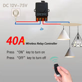 AENTIA 433MHz Remote Control Switch 40A DC12V - View 2