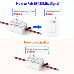 AENTIA 433MHz Wireless Light Switch 1CH AC110V - View 9