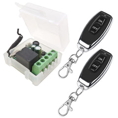 SWITNEX Wireless Remote Control Switch 433Mhz 220V 230V 240V 1 Channel Radio Control Relay Receiver with 4 Transmitters Keyfobs Potential-Free Contacts Relay Controller
