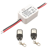 SWITNEX Wireless Remote Control Switch DC 12V/ 24V 10A RF Relay Receiver with 2 Transmitters for Ceiling Lights, Lamps, LED and Industrial Control