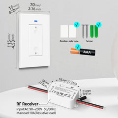 AENTIA 433MHz Wireless Light Switch 1CH AC110V - View 2