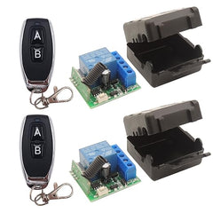 Wireless Remote Control Switch 433Mhz 5V 12V 24V 1 Channel Radio Control Relay Receiver with 5 Transmitters keyfobs Potential-Free Contacts Relay Controller