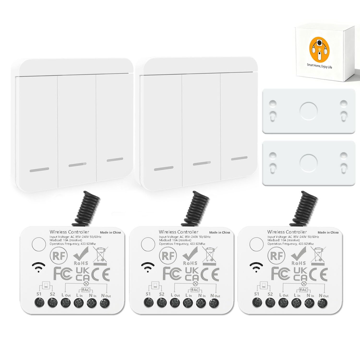 AENTIA 433MHz Wireless Light Switch 10A - View 19