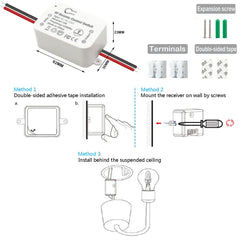 AENTIA Wireless Light Switch 10A AC220V - View 9