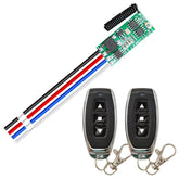 SWITNEX Mini Wireless 12V DC Motor Remote Control Switch, Micro DC 5V~24V 1A Receiver Controller, Radio Control Motor Move Forward and Reverse for Micro DC Motor Electric Lock DIY Science Toys RC Boat