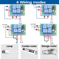 AENTIA 433MHz Motor Remote Controller 4CH DC12V - View 5