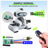 SWITNEX Mini Wireless 12V DC Motor Remote Control Switch, Micro DC 5V~24V 1A Receiver Controller, Radio Control Motor Move Forward and Reverse for Micro DC Motor Electric Lock DIY Science Toys RC Boat