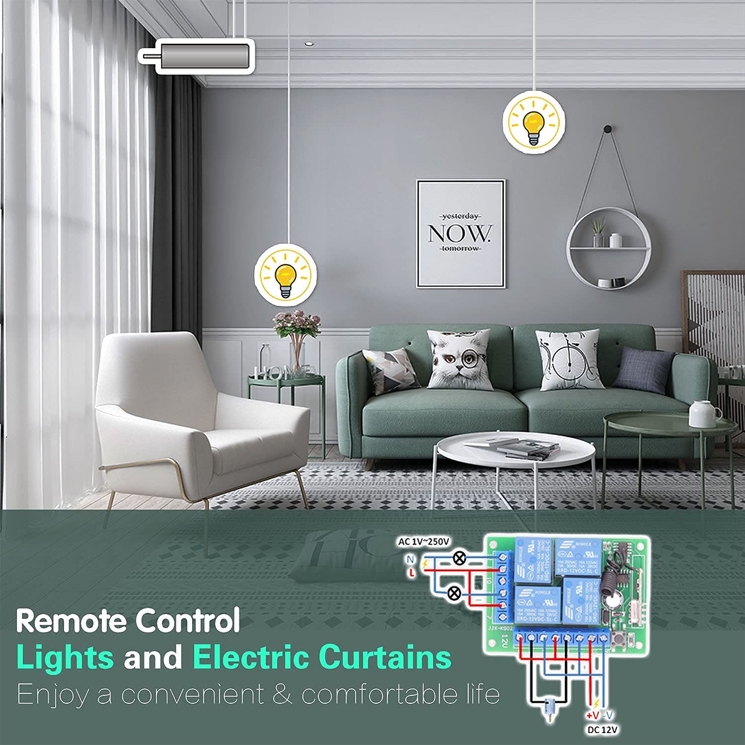AENTIA 433MHz Motor Remote Controller 4CH DC12V - View 3