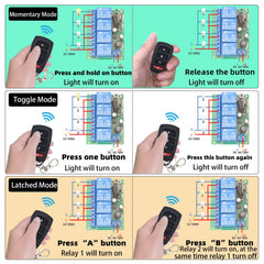 AENTIA 433MHz Motor Remote Controller 10A 4CH DC12V - View 6