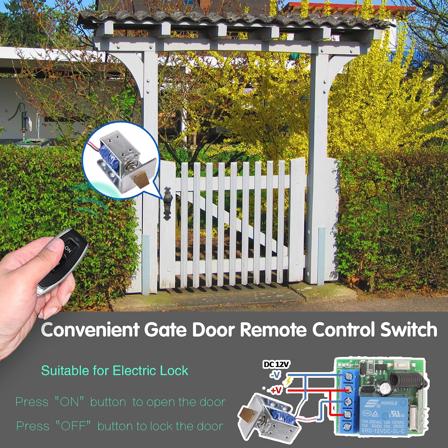 AENTIA 433MHz Remote Control Switch 1CH DC12V - View 3