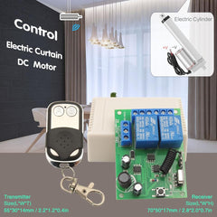 SWITNEX DC 12V 24V 30V Secure Remote Control Switch Universal Wireless 433Mhz rf 10A Relay Receiver Board with 2 Transmitter Key fobs, for Motor, Light, Gate door, DIY Wireless Controller