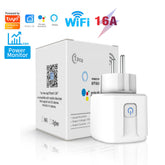 SwitnexTuya WiFi+Bluetooth Smart Plug, European/British/American/Japanese Standard, Works with App Remote Control