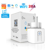 SwitnexTuya WiFi+Bluetooth Smart Plug, European/British/American/Japanese Standard, Works with App Remote Control