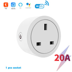 SwitnexTuya WiFi+Bluetooth Smart Plug, European/British/American/Japanese Standard, Works with App Remote Control