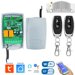 SWITNEX Tuya WiFi RF 433MHz Smart Garage Sliding Door Gate Opener Controller Wireless DC AC 12V 24V Switch,Rolling Code Support