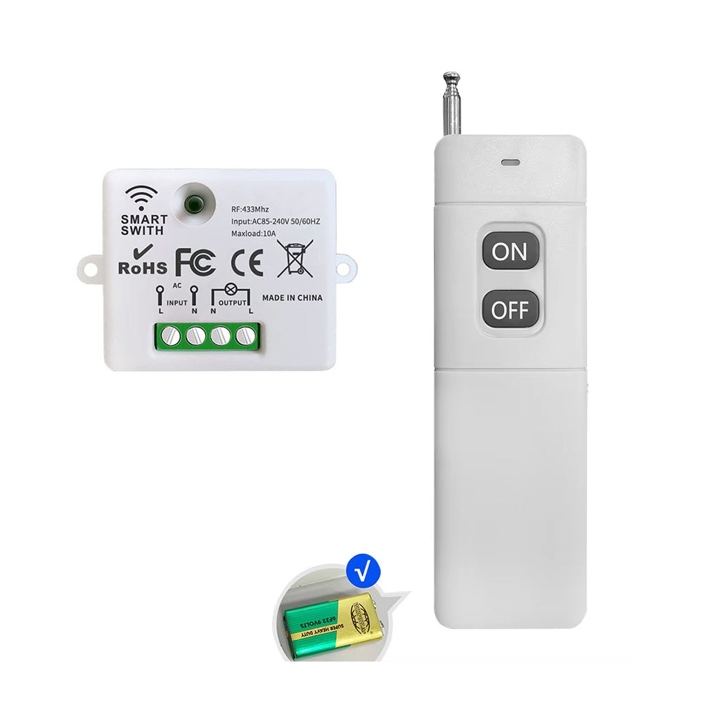 RF 433Mhz Universal Wireless Remote Control Switch 110V 220v 30A 1000M Range Remote Control for Electric Gate Light water pump