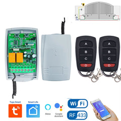 SWITNEX Tuya WiFi RF 433MHz Smart Garage Sliding Door Gate Opener Controller Wireless DC AC 12V 24V Switch,Rolling Code Support