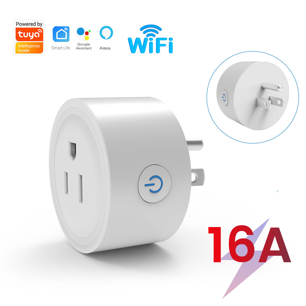 SwitnexTuya WiFi+Bluetooth Smart Plug, European/British/American/Japanese Standard, Works with App Remote Control
