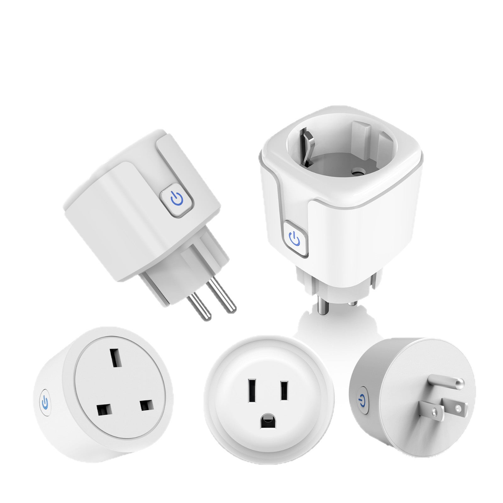 SwitnexTuya WiFi+Bluetooth Smart Plug, European/British/American/Japanese Standard, Works with App Remote Control