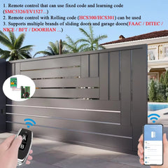 SWITNEX Tuya WiFi RF 433MHz Smart Garage Sliding Door Gate Opener Controller Wireless DC AC 12V 24V Switch,Rolling Code Support