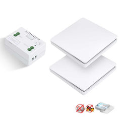 SWITNEX Kinetic Wireless Switch Kit, Self Powered Wireless Switches for Light,IP66 Waterproof No Wiring Wireless Remote RF Wall switch Lighting Fixtures Battery Free