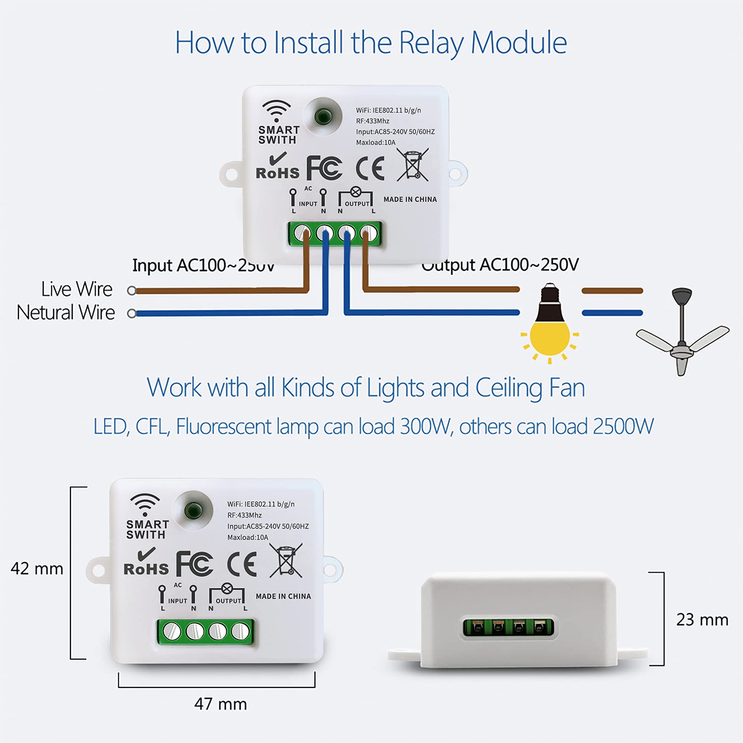 Komplettsystem - Wands chalter und drei Relaismodule