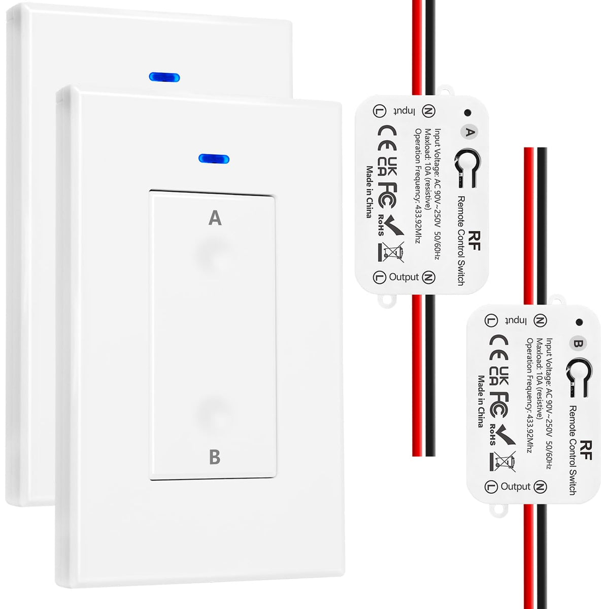 AENTIA 433MHz Wireless Light Switch 1CH AC110V - View 16