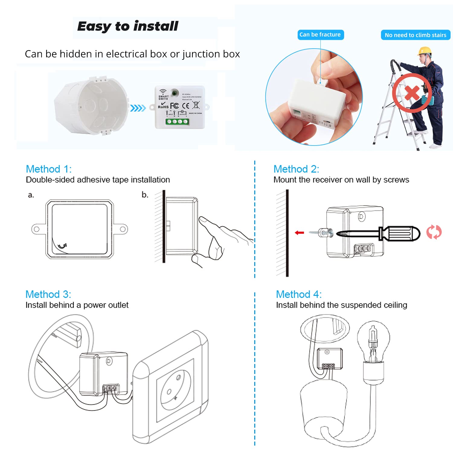 AENTIA Wireless Light Switch 10A - View 5