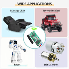 SWITNEX Mini Wireless 12V DC Motor Remote Control Switch, Micro DC 5V~24V 1A Receiver Controller, Radio Control Motor Move Forward and Reverse for Micro DC Motor Electric Lock DIY Science Toys RC Boat
